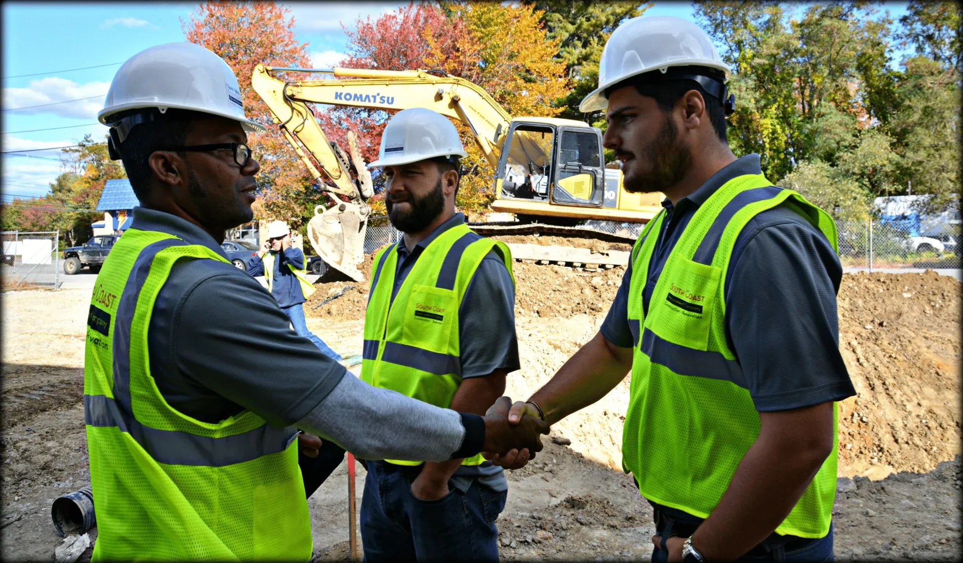 South Coast Improvement Company team coordinating a construction project