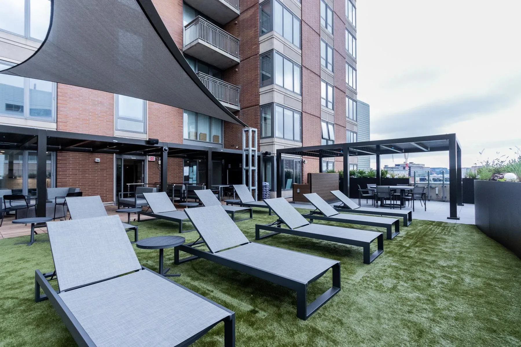Completed landscaped roof terrace for Equity Residential in Boston