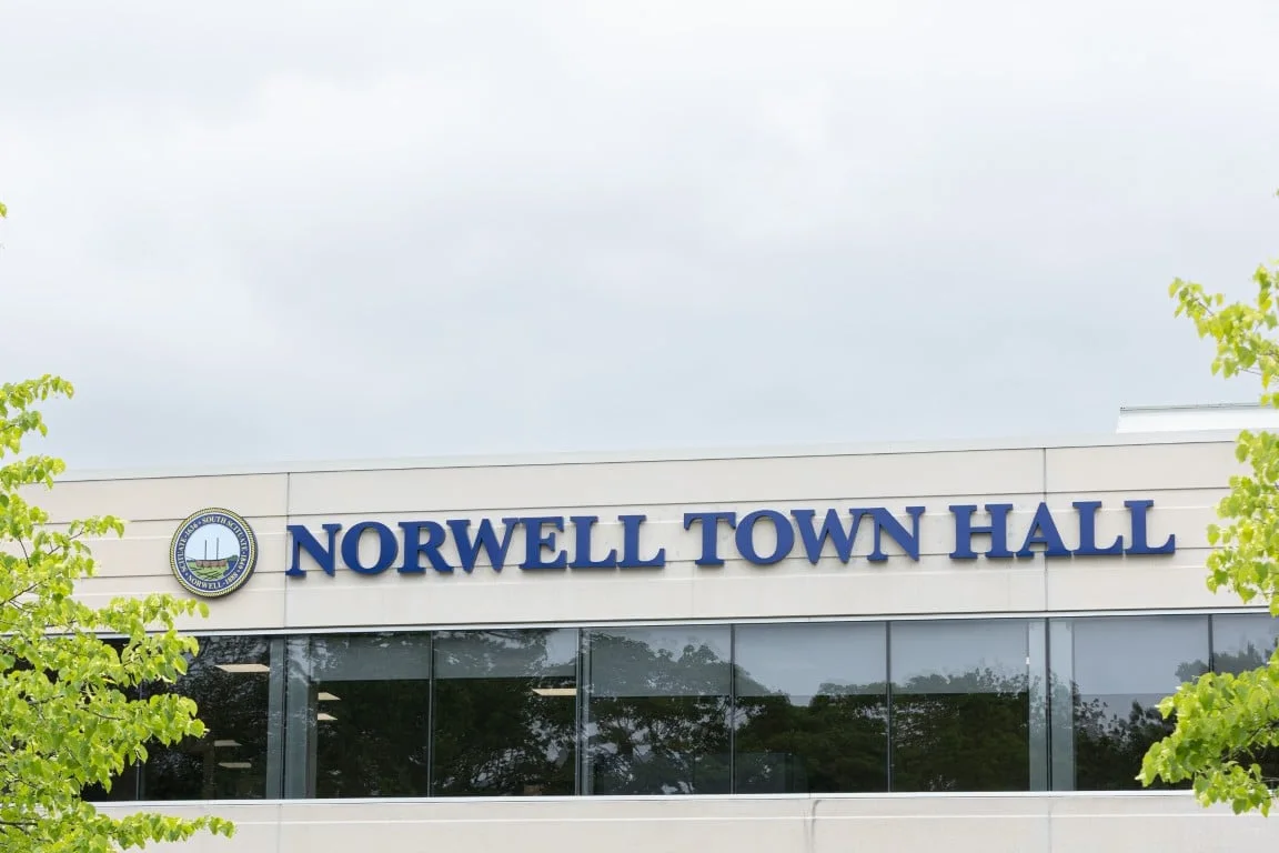 Renovated entrance to Norwell Town Hall