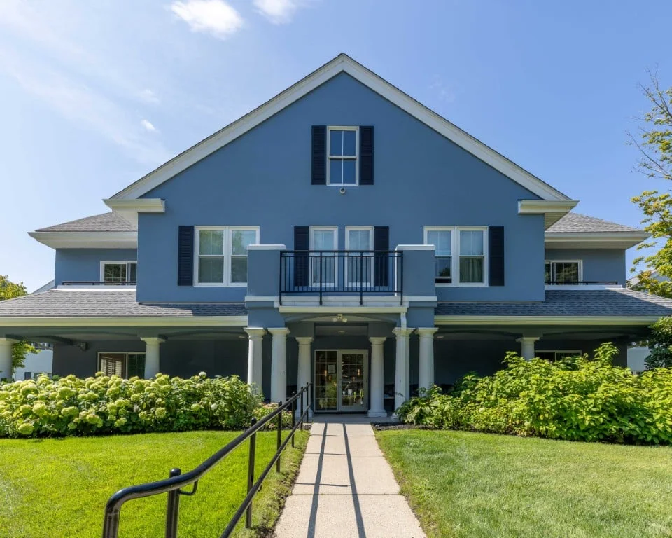 Renovated Springhouse Senior Living exterior for HumanGood
